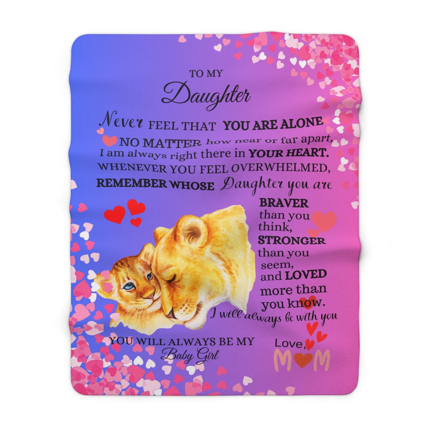 "Daughter of Encouragement" Blanket - Wrap Your Loved One in Warmth and Inspiration!  Sherpa Fleece Blanket