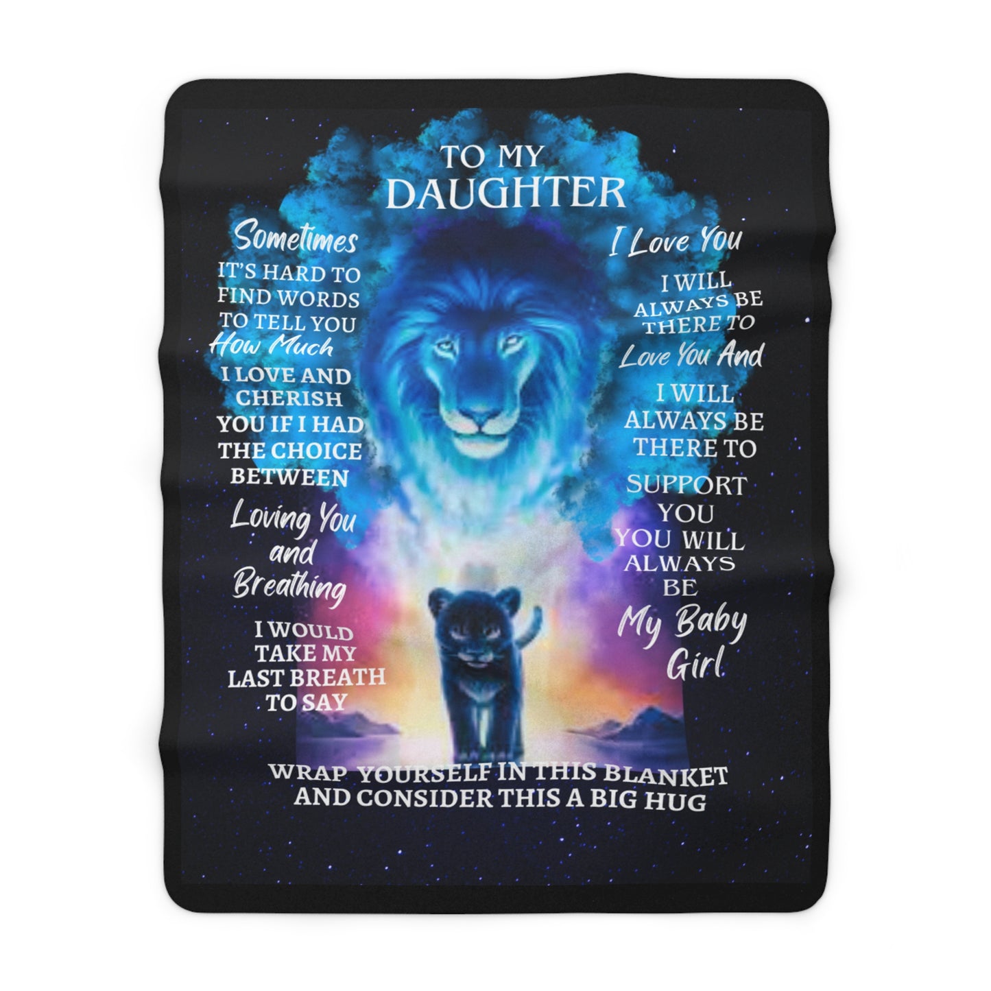 "Daughter of Encouragement" Blanket - Wrap Your Loved One in Warmth and Inspiration! Sherpa Fleece Blanket