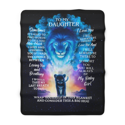 "Daughter of Encouragement" Blanket - Wrap Your Loved One in Warmth and Inspiration! Sherpa Fleece Blanket