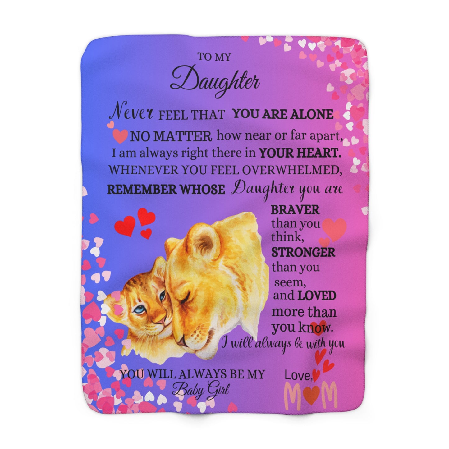 "Daughter of Encouragement" Blanket - Wrap Your Loved One in Warmth and Inspiration!  Sherpa Fleece Blanket