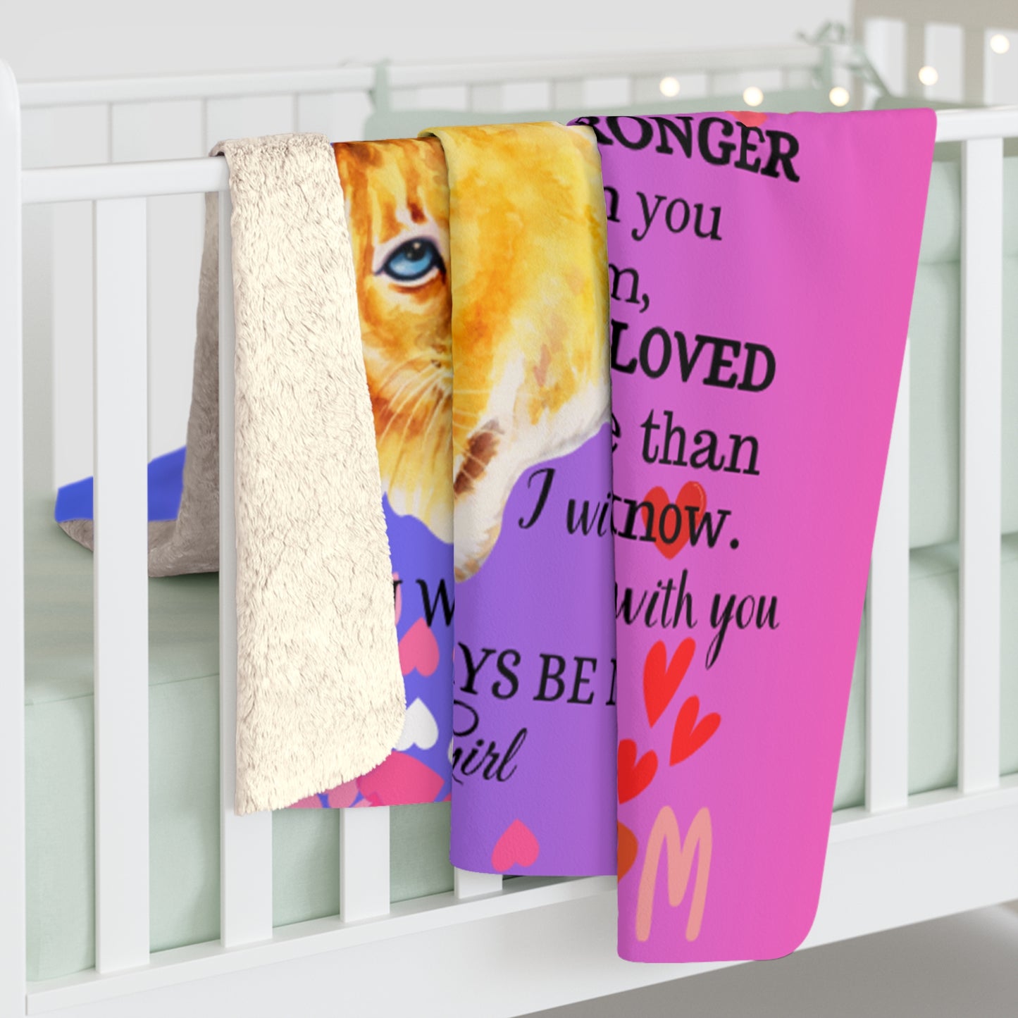 "Daughter of Encouragement" Blanket - Wrap Your Loved One in Warmth and Inspiration!  Sherpa Fleece Blanket