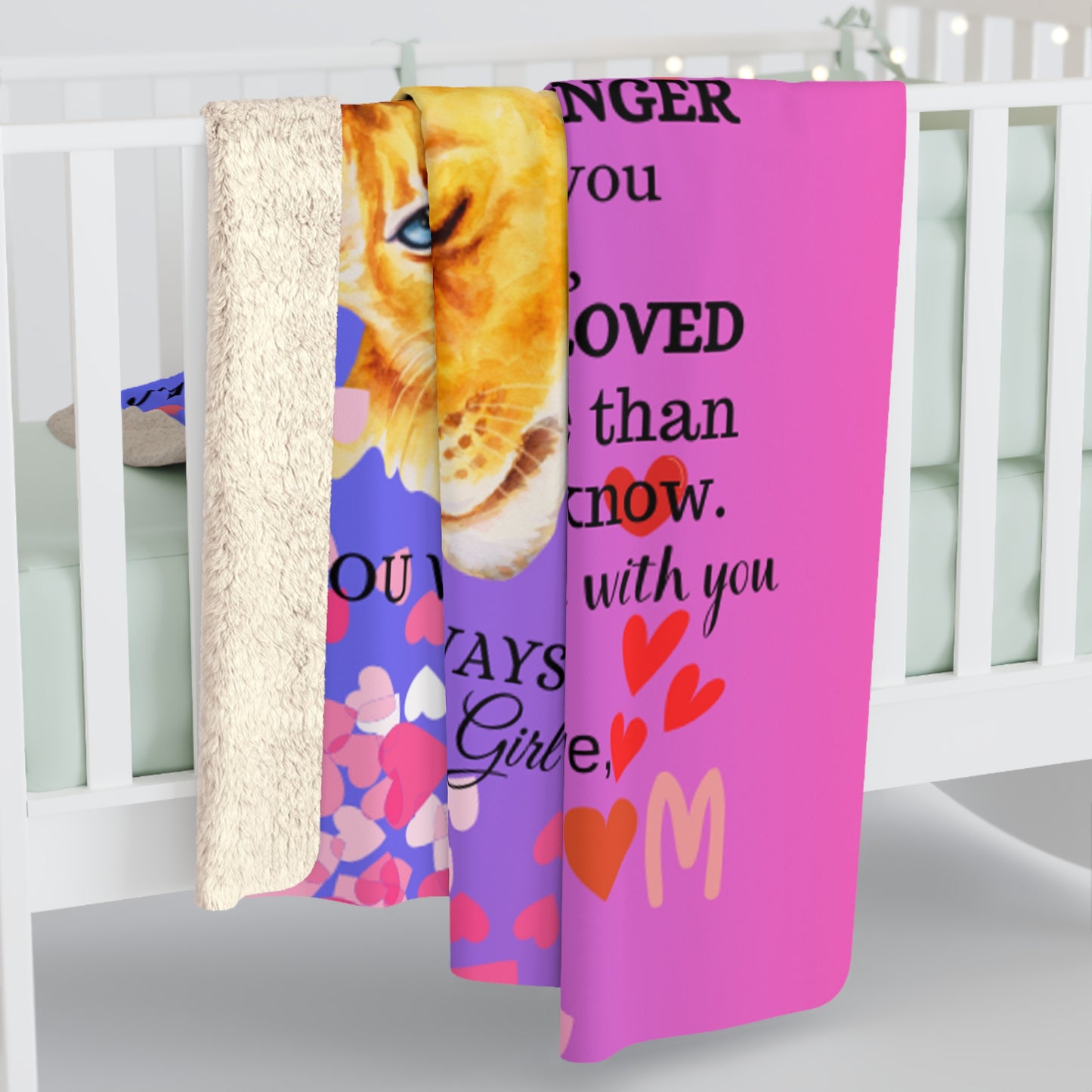 "Daughter of Encouragement" Blanket - Wrap Your Loved One in Warmth and Inspiration!  Sherpa Fleece Blanket