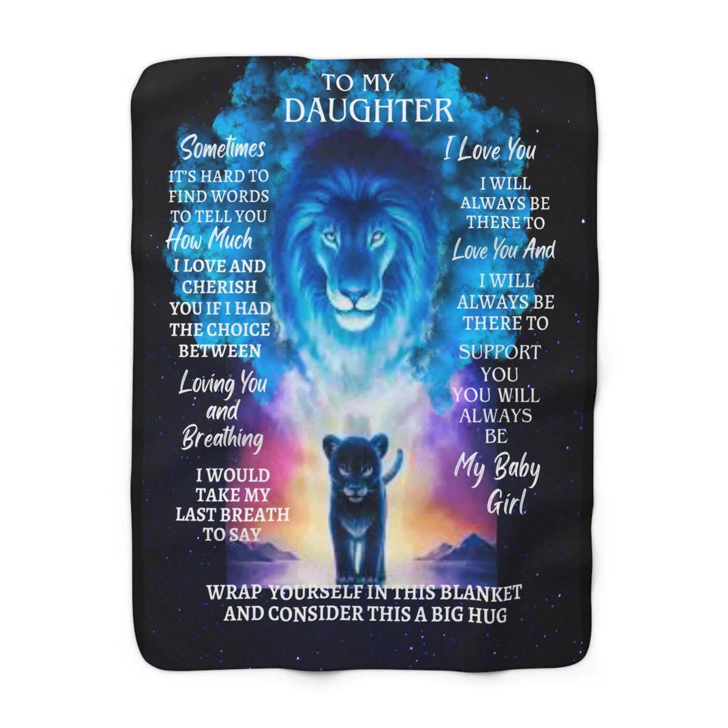 "Daughter of Encouragement" Blanket - Wrap Your Loved One in Warmth and Inspiration! Sherpa Fleece Blanket