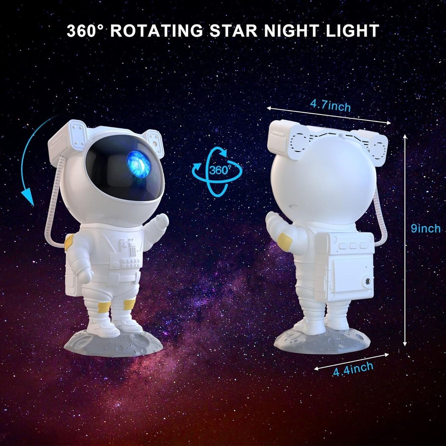 Star Projector Galaxy Night Light - Astronaut Space Buddy Projector with Remote