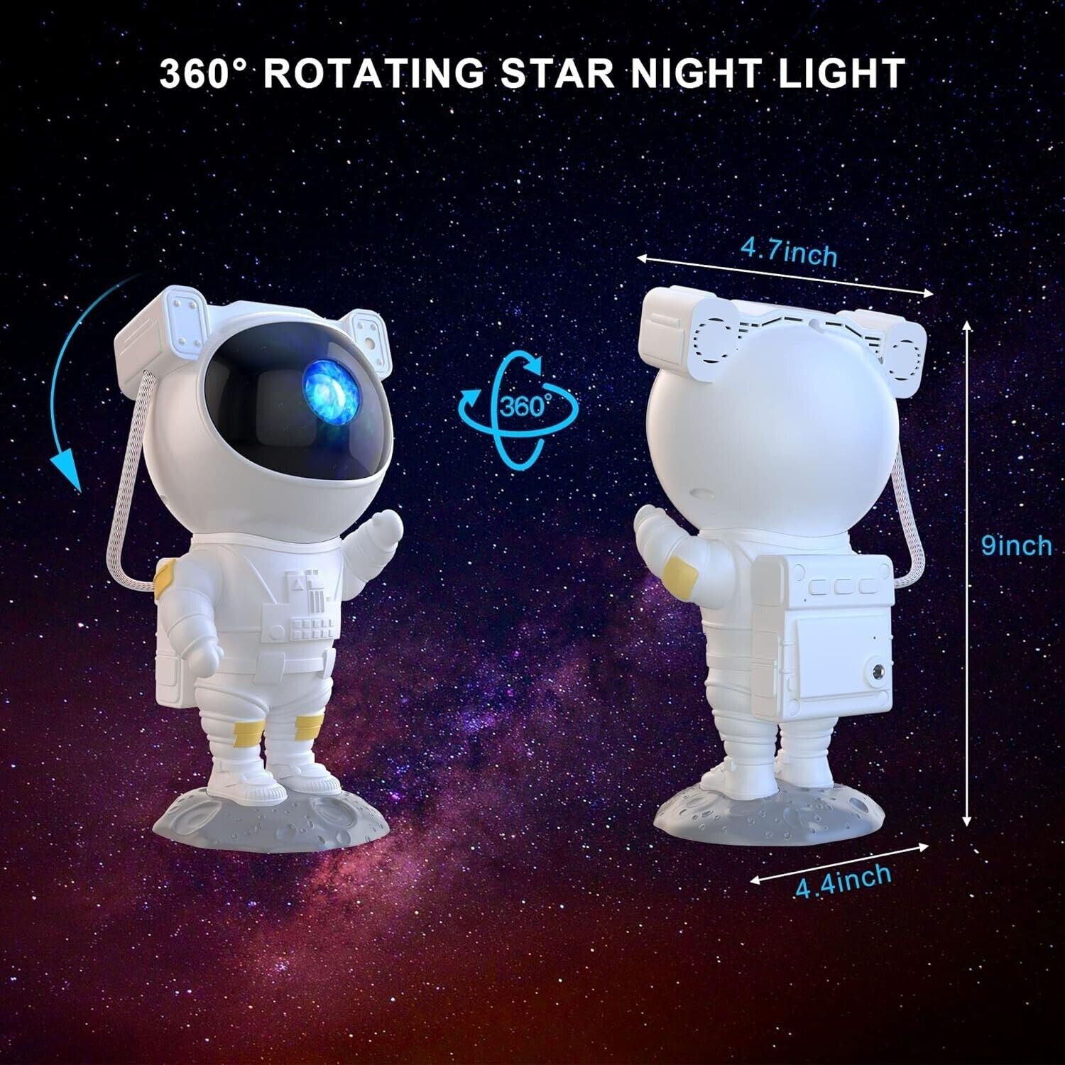 Star Projector Galaxy Night Light - Astronaut Space Buddy Projector with Remote