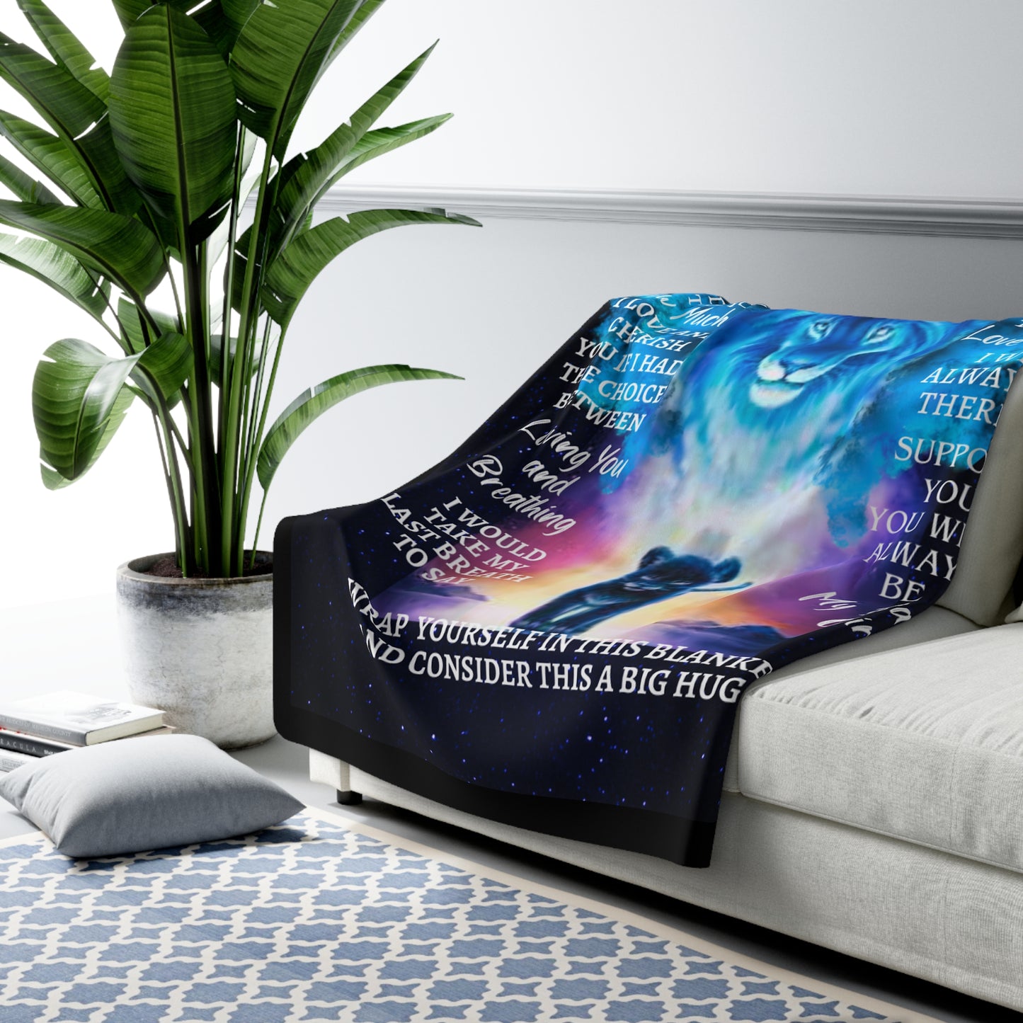 "Daughter of Encouragement" Blanket - Wrap Your Loved One in Warmth and Inspiration! Sherpa Fleece Blanket