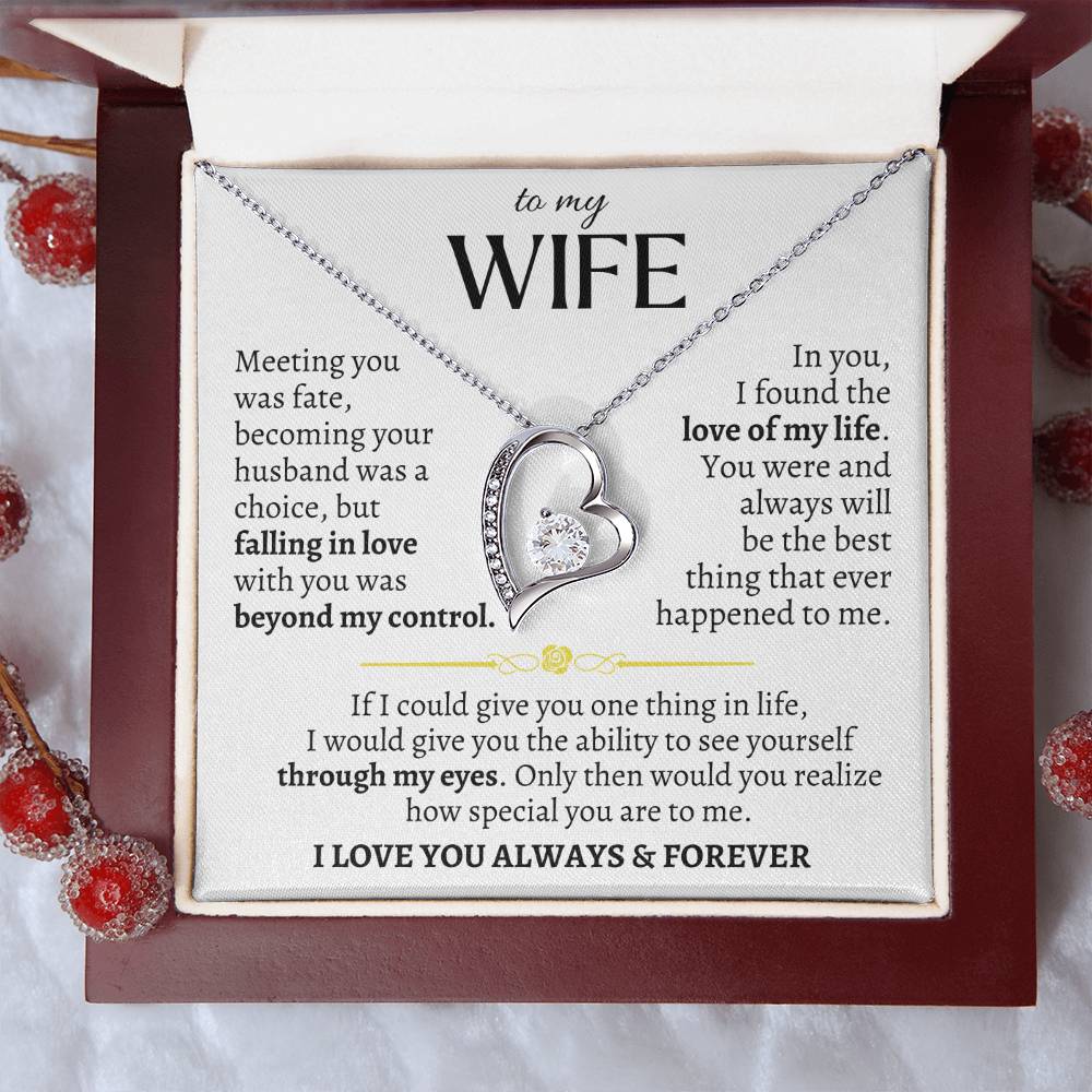 "To My Wife," Heart Necklace