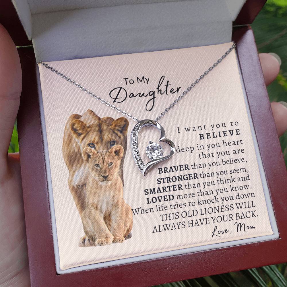 To My Daughter Forever Love Necklace