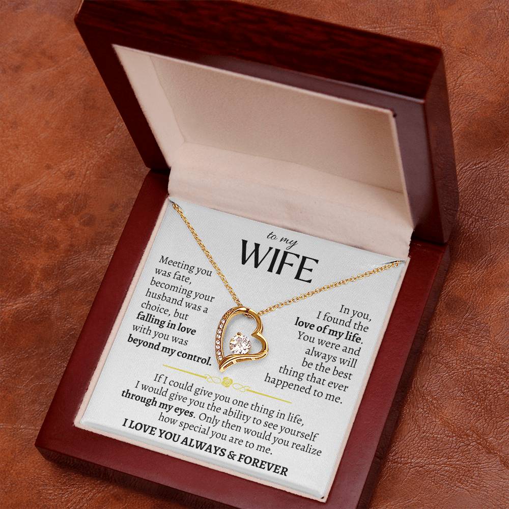 "To My Wife," Heart Necklace