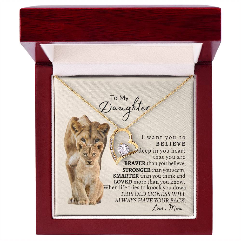 To My Daughter Forever Love Necklace