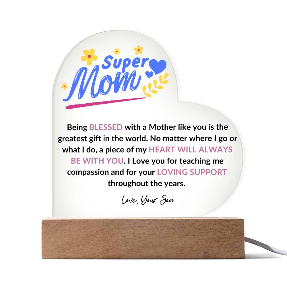 Super Mom | Heart Night Light