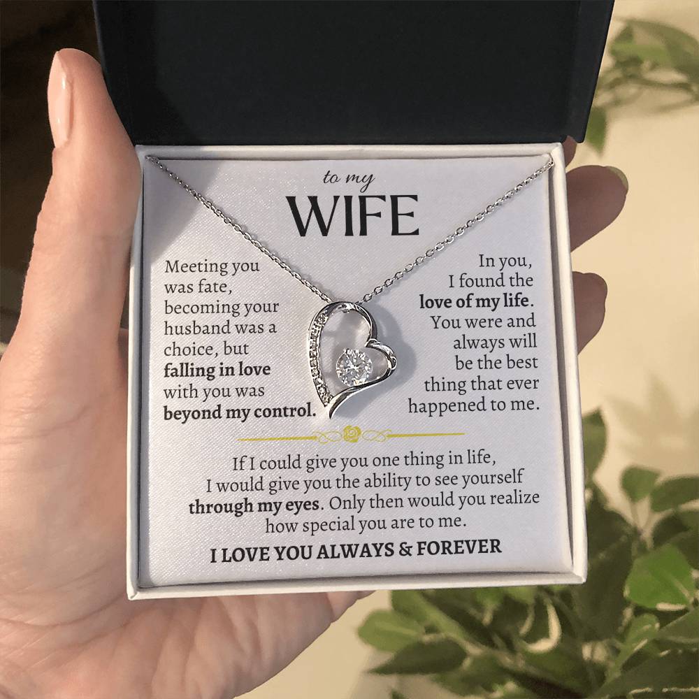 "To My Wife," Heart Necklace