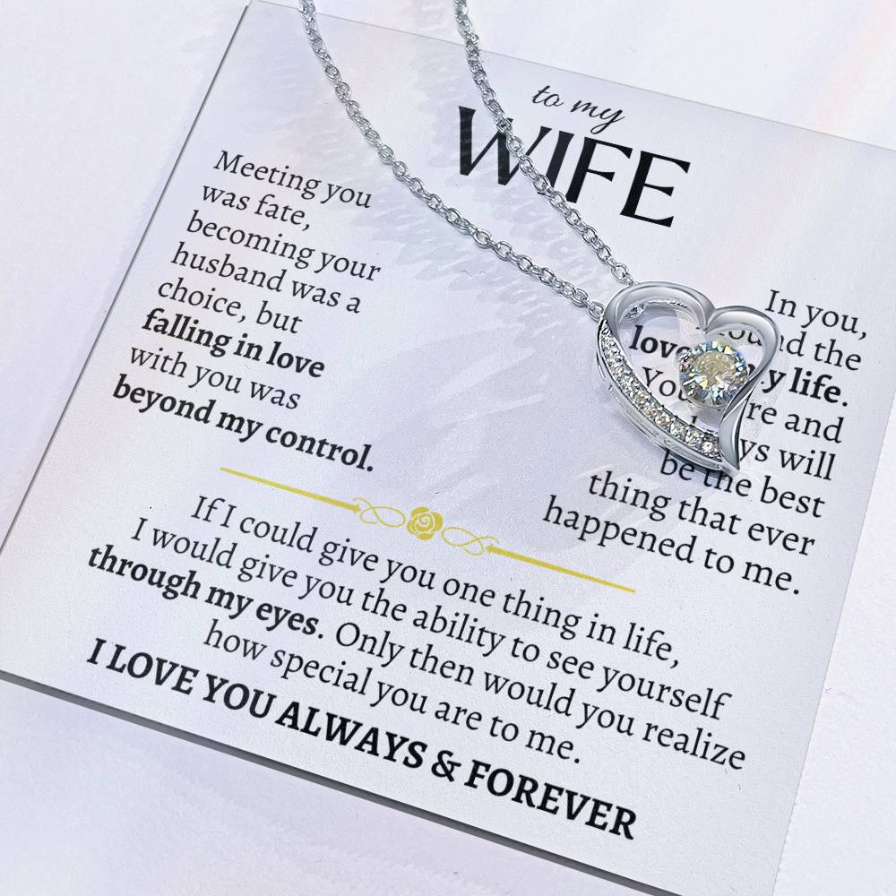 "To My Wife," Heart Necklace