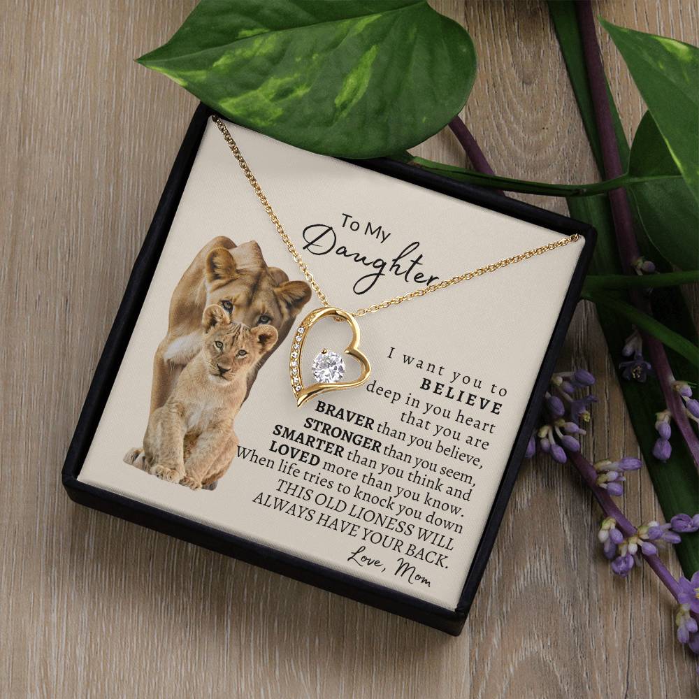 To My Daughter Forever Love Necklace