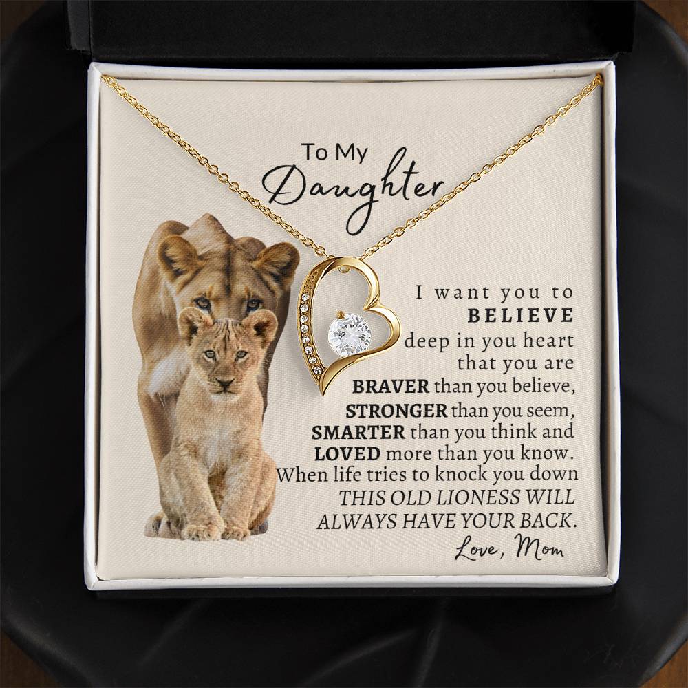 To My Daughter Forever Love Necklace