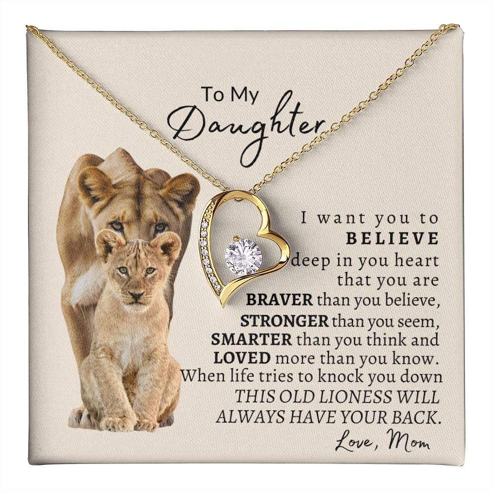 To My Daughter Forever Love Necklace