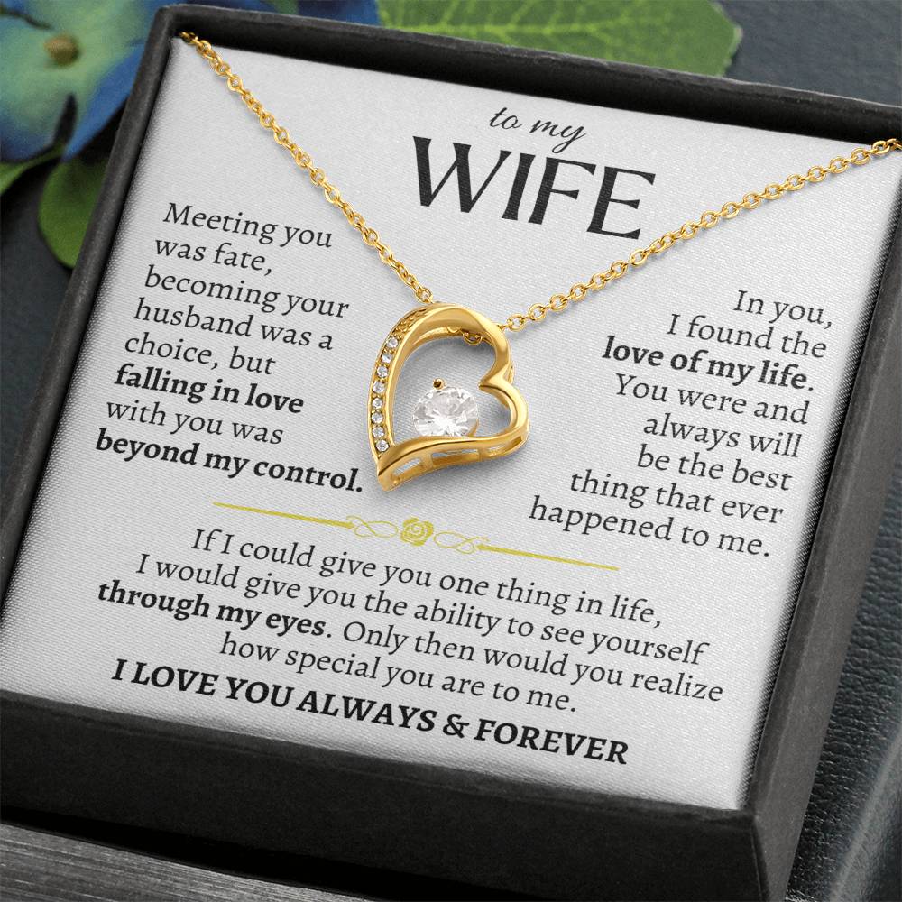 "To My Wife," Heart Necklace