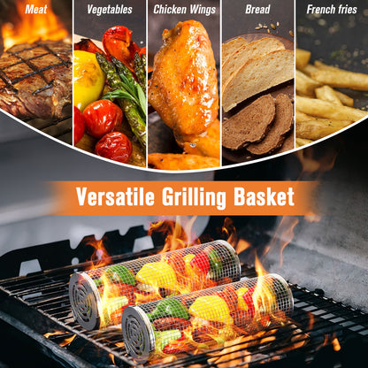 GrillMaster 360° BBQ Grill Baskets - 12 Pc Set