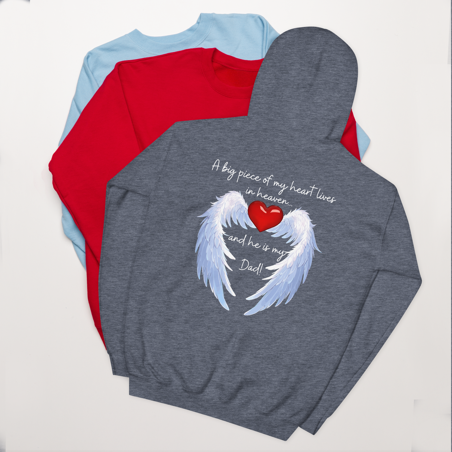 "Heavenly Heart Dad" Tribute Hoodie Unisex Hoodie