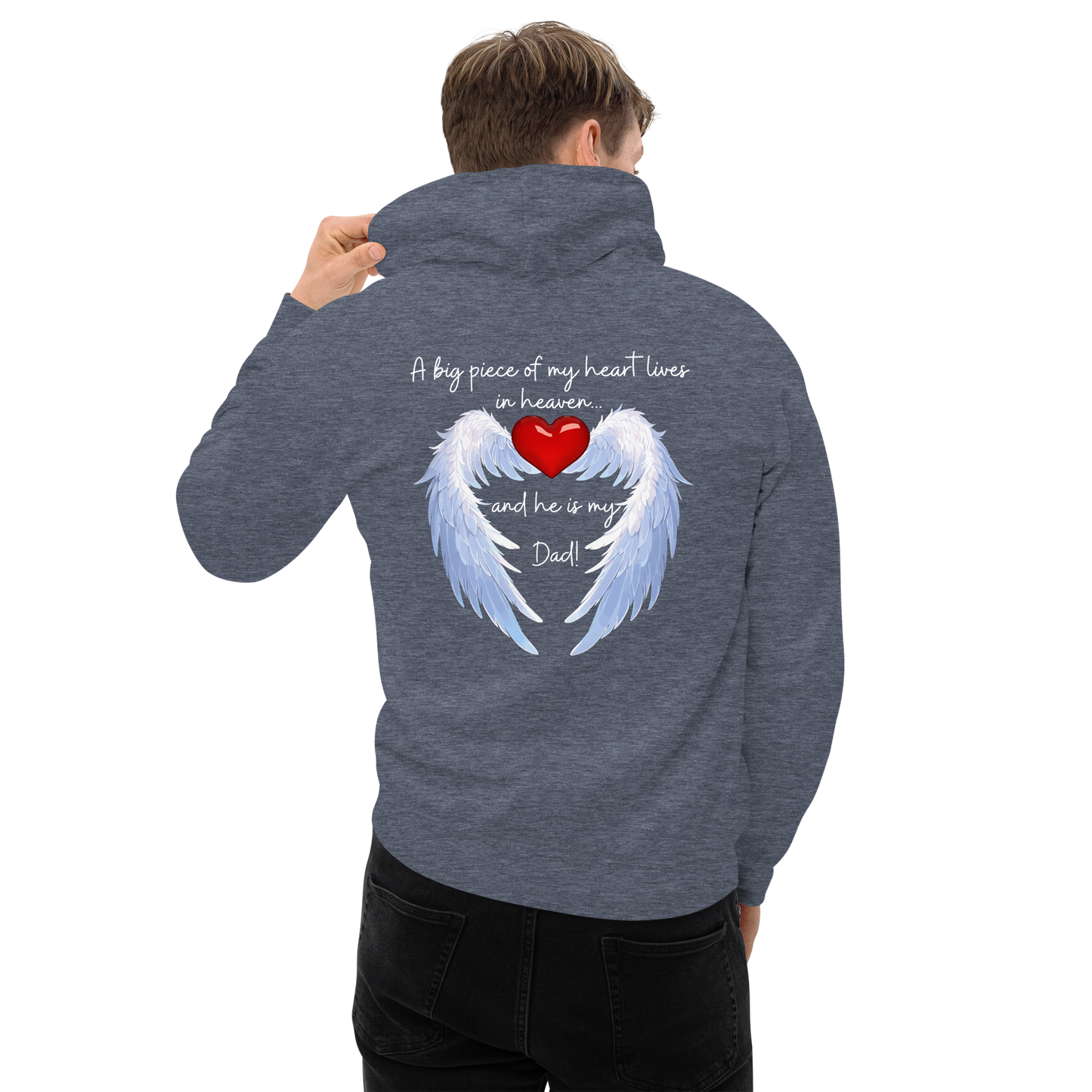 "Heavenly Heart Dad" Tribute Hoodie Unisex Hoodie