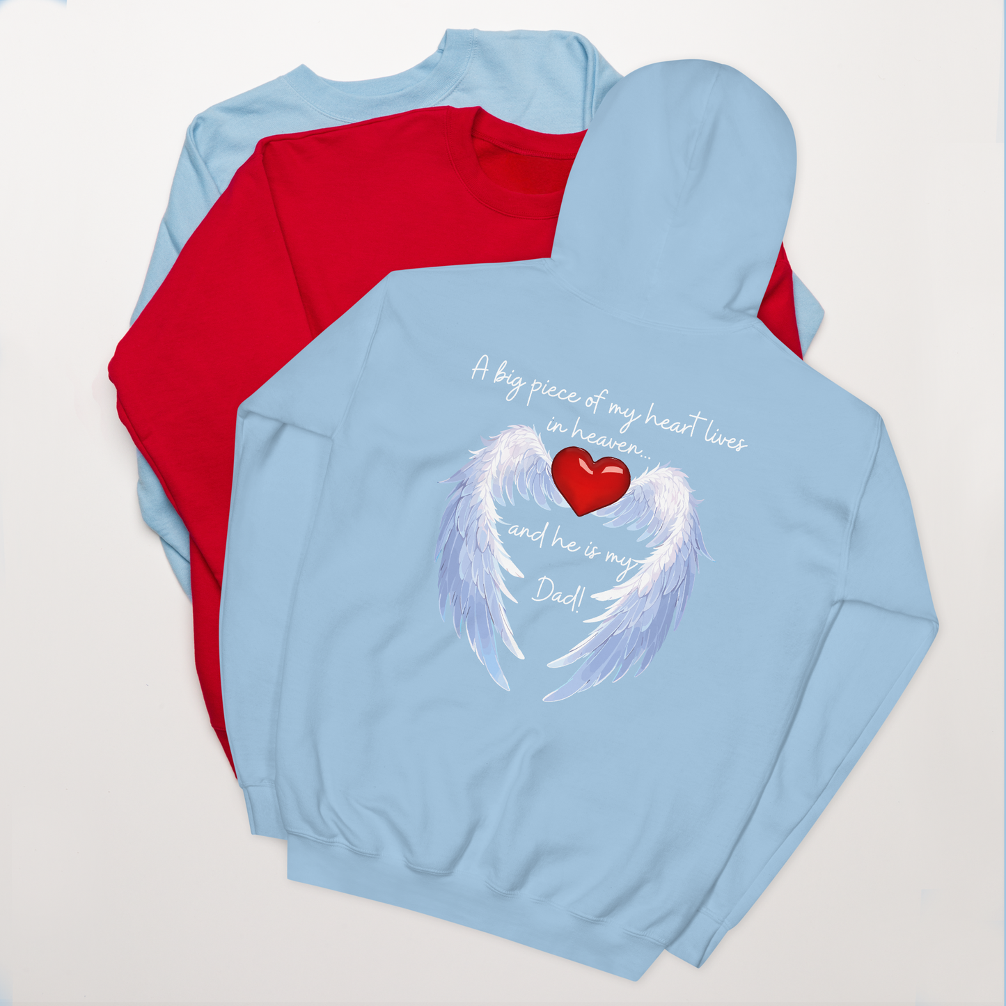 "Heavenly Heart Dad" Tribute Hoodie Unisex Hoodie