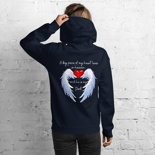 "Heavenly Heart Dad" Tribute Hoodie Unisex Hoodie