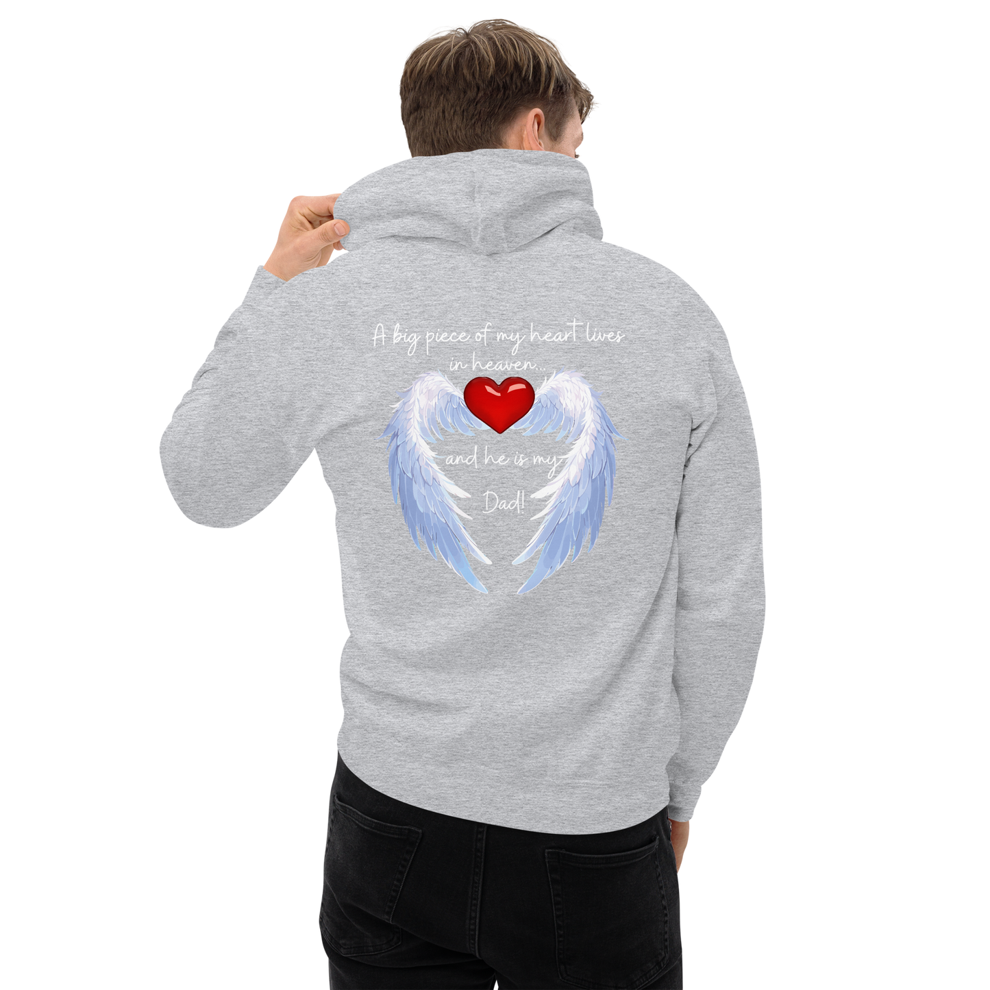 "Heavenly Heart Dad" Tribute Hoodie Unisex Hoodie