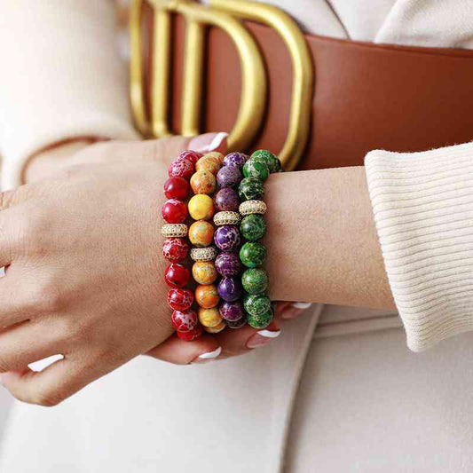 Multicolor Natural Stone Beaded Bracelet