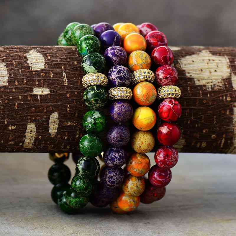 Multicolor Natural Stone Beaded Bracelet